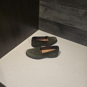 Coach Olive Green Suede Loafers